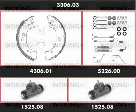 Woking 3306.03 - Kit ganasce freno autozon.pro