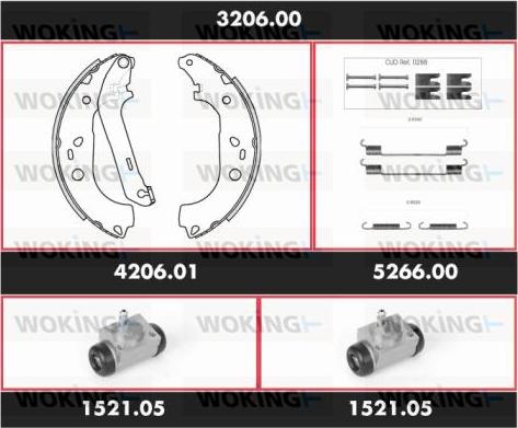 Woking 3206.00 - Kit ganasce freno autozon.pro