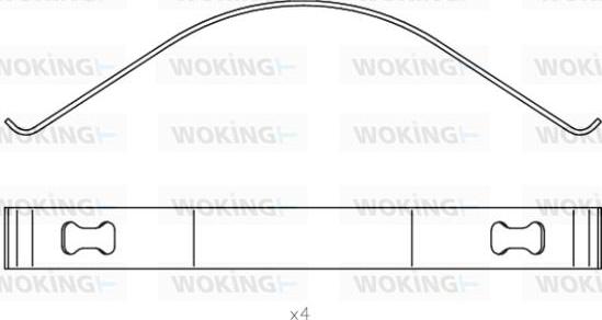 Woking ACA8551.00 - Kit accessori, Pastiglia freno autozon.pro