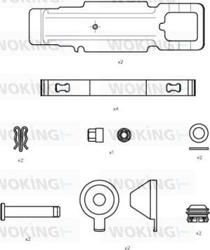 Woking ACA8553.00 - Kit accessori, Pastiglia freno autozon.pro