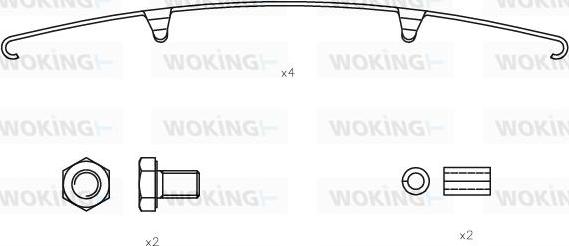 Woking ACA8502.00 - Kit accessori, Pastiglia freno autozon.pro