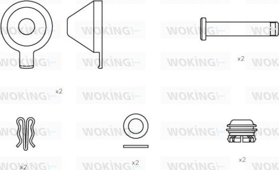 Woking ACA8519.00 - Kit accessori, Pastiglia freno autozon.pro