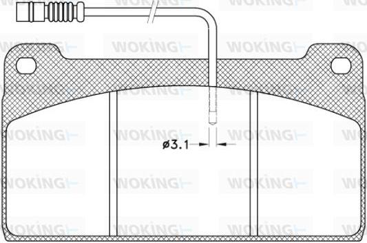 Woking JSA 9233.40 - Kit pastiglie freno, Freno a disco autozon.pro