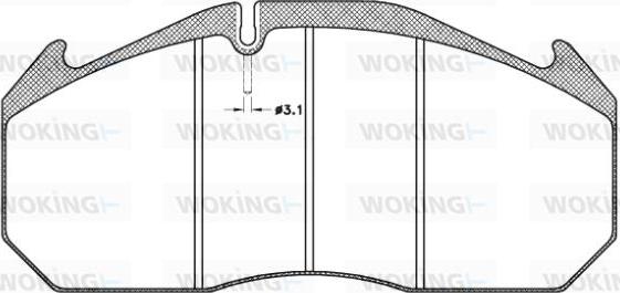 Woking JSA 4063.10 - Kit pastiglie freno, Freno a disco autozon.pro