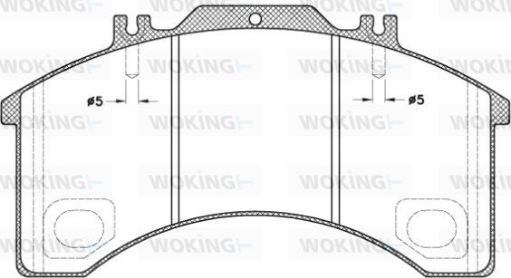 Woking JSA 5973.00 - Kit pastiglie freno, Freno a disco autozon.pro