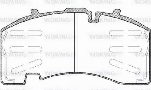 Woking JSA 11743.10 - Kit pastiglie freno, Freno a disco autozon.pro