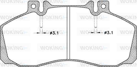 Woking JSA 3453.00 - Kit pastiglie freno, Freno a disco autozon.pro