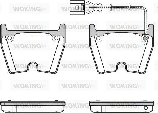 Woking P9963.11 - Kit pastiglie freno, Freno a disco autozon.pro