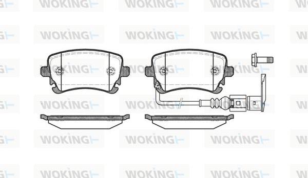 Woking P9973.11 - Kit pastiglie freno, Freno a disco autozon.pro