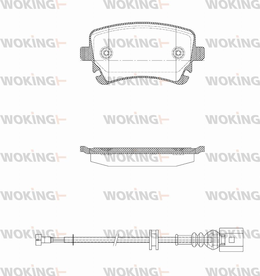 Woking P9973.12 - Kit pastiglie freno, Freno a disco autozon.pro