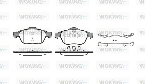 Woking P9433.00 - Kit pastiglie freno, Freno a disco autozon.pro