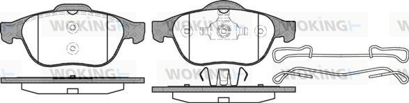 Woking P9433.10 - Kit pastiglie freno, Freno a disco autozon.pro