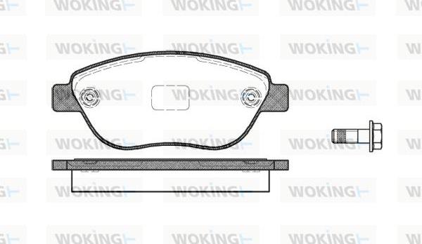 Woking P9593.10 - Kit pastiglie freno, Freno a disco autozon.pro