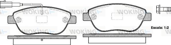 Woking P9593.11 - Kit pastiglie freno, Freno a disco autozon.pro