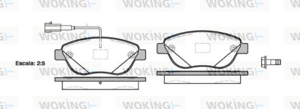 Woking P9593.12 - Kit pastiglie freno, Freno a disco autozon.pro