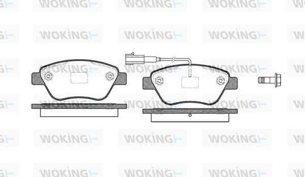 Woking P9583.11 - Kit pastiglie freno, Freno a disco autozon.pro