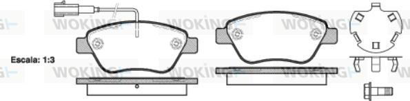 Woking P9583.32 - Kit pastiglie freno, Freno a disco autozon.pro