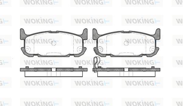 Woking P9533.12 - Kit pastiglie freno, Freno a disco autozon.pro