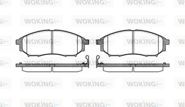 Woking P9523.14 - Kit pastiglie freno, Freno a disco autozon.pro