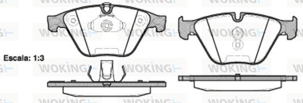 Woking P9573.20 - Kit pastiglie freno, Freno a disco autozon.pro