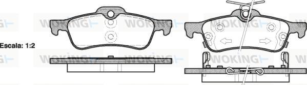 Woking P9623.02 - Kit pastiglie freno, Freno a disco autozon.pro