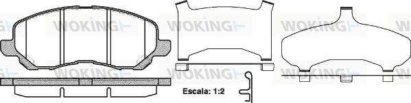 Woking P9043.31 - Kit pastiglie freno, Freno a disco autozon.pro