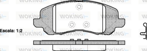 Woking P9043.20 - Kit pastiglie freno, Freno a disco autozon.pro