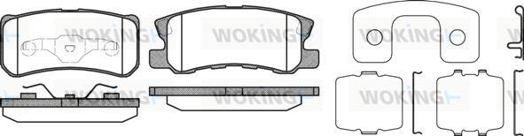 Woking P9033.12 - Kit pastiglie freno, Freno a disco autozon.pro