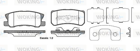 Woking P9033.22 - Kit pastiglie freno, Freno a disco autozon.pro