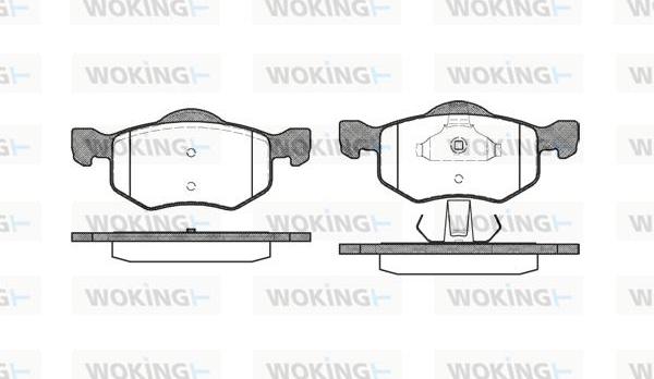 Woking P9023.00 - Kit pastiglie freno, Freno a disco autozon.pro