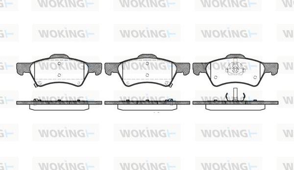 Woking P9103.02 - Kit pastiglie freno, Freno a disco autozon.pro