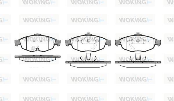 Woking P9123.02 - Kit pastiglie freno, Freno a disco autozon.pro