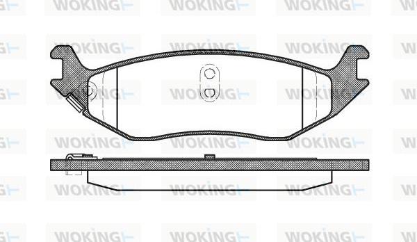 Woking P9853.04 - Kit pastiglie freno, Freno a disco autozon.pro