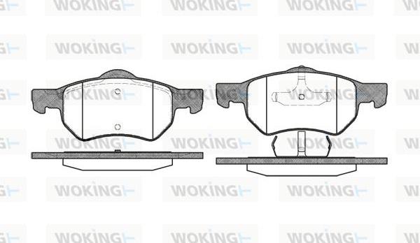 Woking P9823.00 - Kit pastiglie freno, Freno a disco autozon.pro