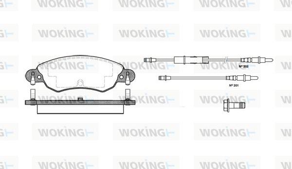 Woking P9293.04 - Kit pastiglie freno, Freno a disco autozon.pro