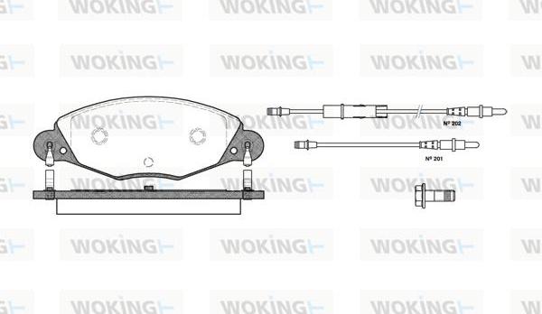 Woking P9273.04 - Kit pastiglie freno, Freno a disco autozon.pro