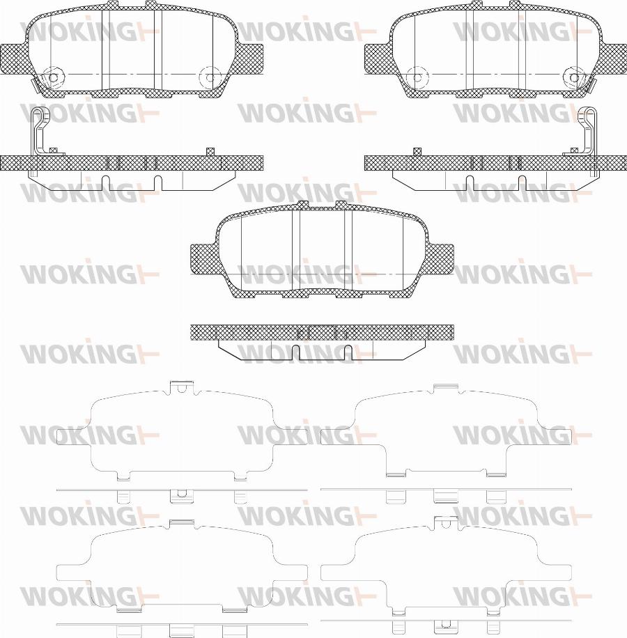 Woking P9763.02 - Kit pastiglie freno, Freno a disco autozon.pro