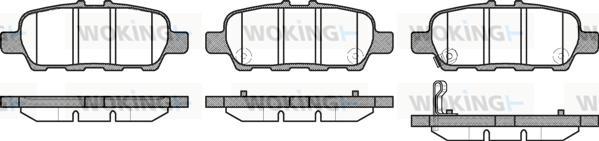 Woking P9763.31 - Kit pastiglie freno, Freno a disco autozon.pro