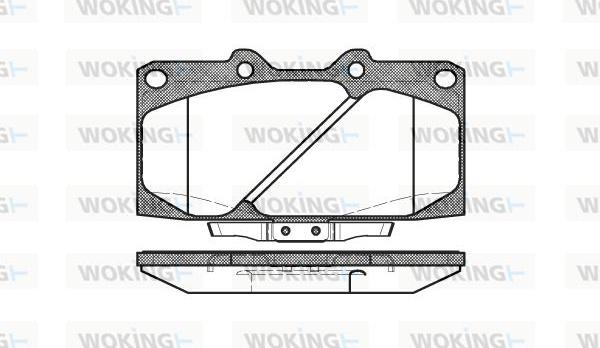 Woking P4993.04 - Kit pastiglie freno, Freno a disco autozon.pro