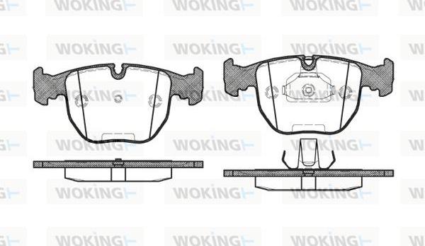 Woking P4963.10 - Kit pastiglie freno, Freno a disco autozon.pro