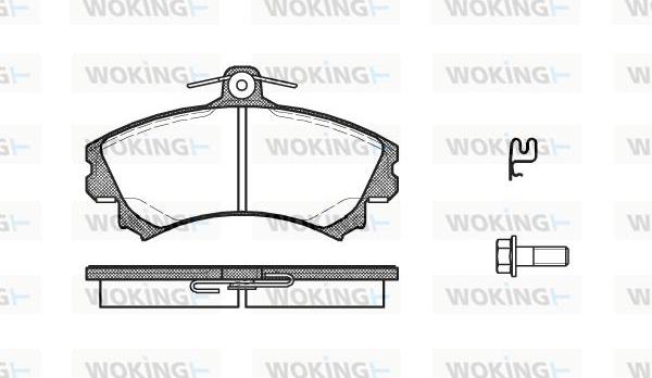 Woking P4903.21 - Kit pastiglie freno, Freno a disco autozon.pro