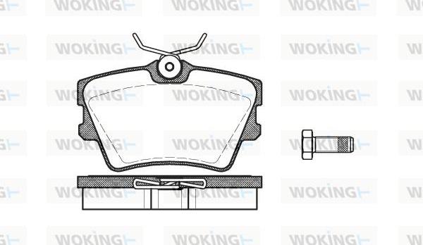 Woking P4913.00 - Kit pastiglie freno, Freno a disco autozon.pro