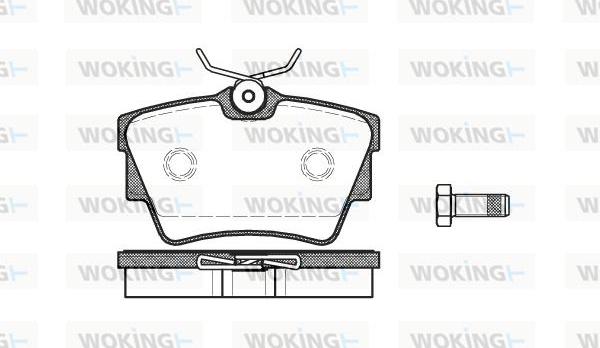 Woking P4913.10 - Kit pastiglie freno, Freno a disco autozon.pro