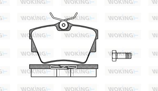 Woking P4913.30 - Kit pastiglie freno, Freno a disco autozon.pro