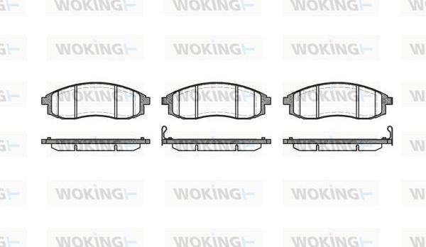 Woking P4983.12 - Kit pastiglie freno, Freno a disco autozon.pro