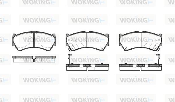 Woking P4923.52 - Kit pastiglie freno, Freno a disco autozon.pro