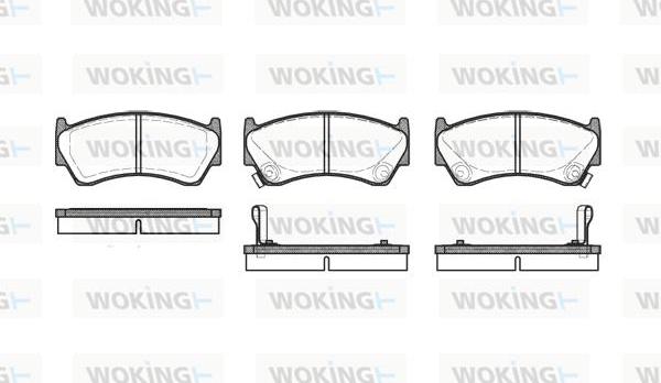 Woking P4923.02 - Kit pastiglie freno, Freno a disco autozon.pro