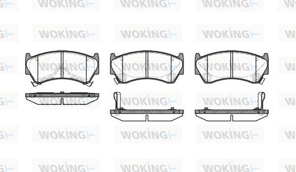 Woking P4923.12 - Kit pastiglie freno, Freno a disco autozon.pro