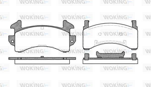 Woking P4433.00 - Kit pastiglie freno, Freno a disco autozon.pro