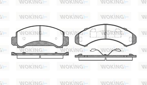 Woking P4503.00 - Kit pastiglie freno, Freno a disco autozon.pro